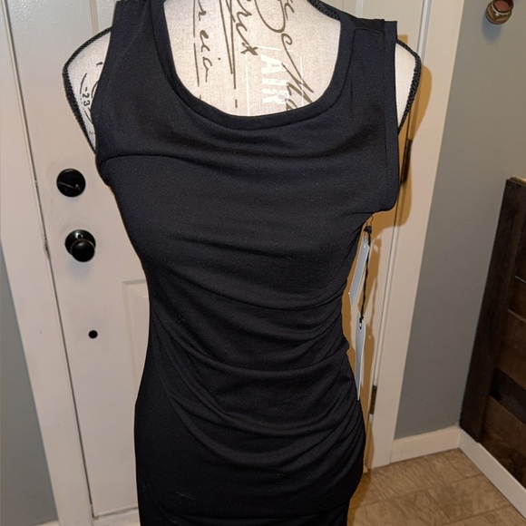 NWT LEITH RUCHED SIZE SMALL BLK DRESS - Picture 2 of 4